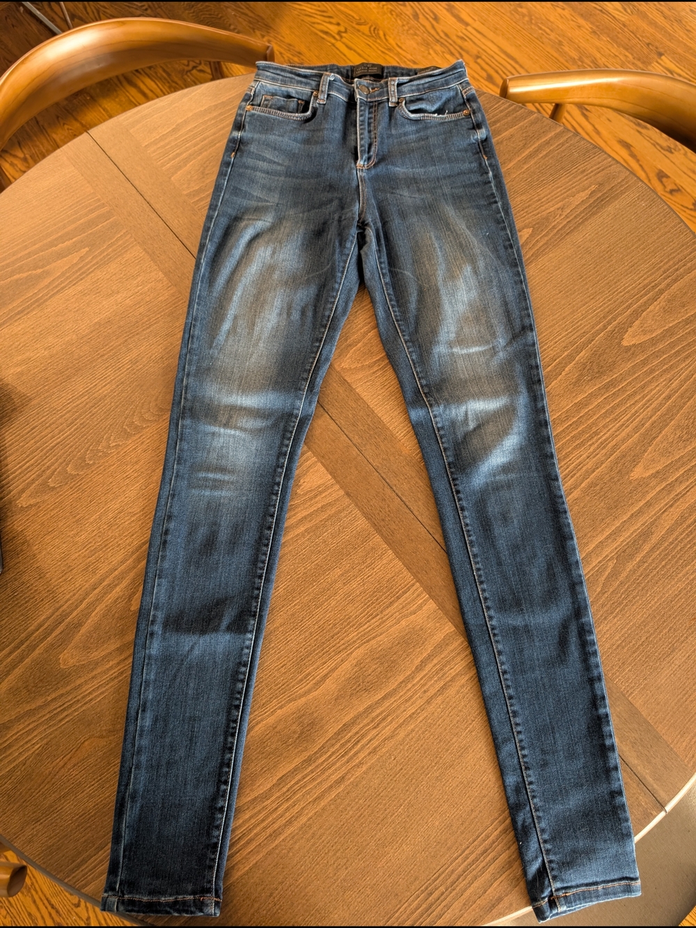 Dark Blue Women’s High Rise Skinny Jeans - Classic Stretch Denim